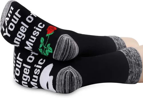 Vista 4 de JXGZSO 2 pares de calcetines de regalo para fanáticos musicales "I Am Your Angel of Music