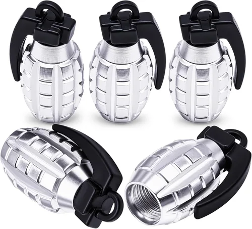 Vista 46 de 4 tapas de válvula de neumático, cubiertas universales de válvula de neumático de aleación de aluminio para automóviles, camiones, SUV, Negro
