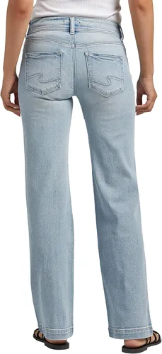 Vista 3 de Silver Jeans Co. Pantalones de mezclilla Suki de tiro medio con curvas para mujer
