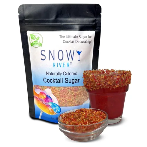 Vista 17 de Snowy River Americas Cocktail Sugar - Rimmer de cóctel Kosher todo natural, rojo, blanco y azul y recortador de café (americanas, bolsa de 1 libra)