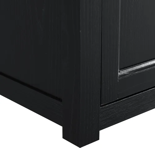 Vista 14 de Crosley Furniture Camden - Soporte esquinero para TV de más de 50 pulgadas, centro de entretenimiento con estantes de almacenamiento, color negro