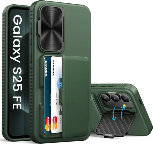 Vista 11 de Funda Cartera para Samsung Galaxy S25+ Plus, con Soporte Integrado y Portarjetas y Cubierta de Cámara, Funda Cartera Multifuncional con Atril