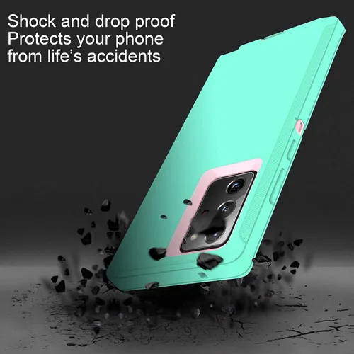Vista 5 de Funda protectora de alta resistencia con protector de pantalla [3 capas] de goma resistente a prueba de impactos