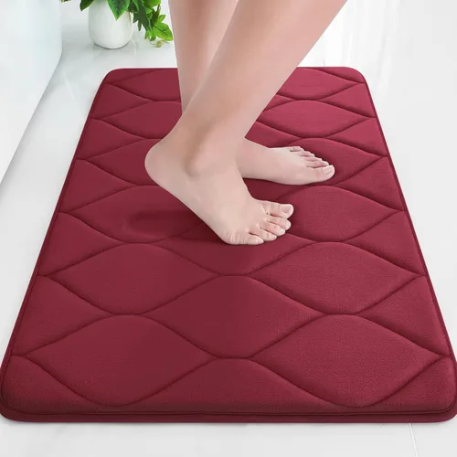 Vista 41 de Colorxy - Alfombra de baño de espuma viscoelástica, ultrasuave y antideslizante, absorbe el agua, lavable a máquina, tapete para suelos de ducha