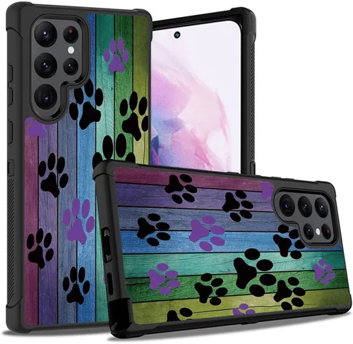 Vista 24 de Funda para Galaxy S22 Ultra, resistente 3 en 1, híbrida de plástico duro y silicona suave, a prueba de golpes, funda de protección contra caídas