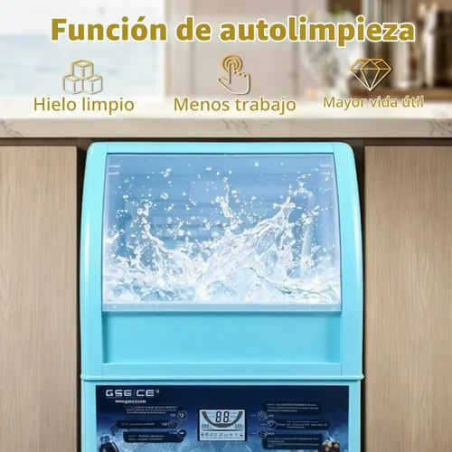 Vista 5 de GSEICE Commercial Ice Maker Machine, 150lbs/24H, 60 Cubes in 8-12 Mins
