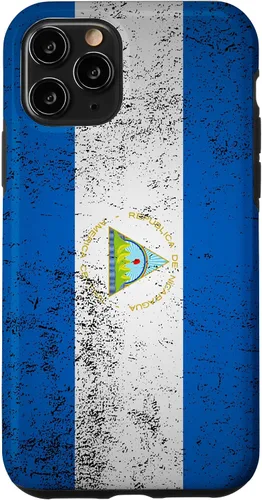 Vista 29 de Funda de regalo para iPhone 17 con diseño de bandera de Nicaragua de Grunge