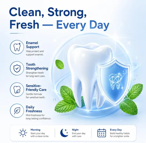 Vista 9 de Pastas dentales de hidroxiapatita para la protección del esmalte y fortalecimiento de dientes, menta suave, aliento fresco, uso diario