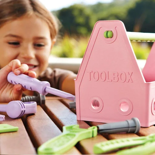 Vista 2 de Green Toys - Juego de herramientas, color rosa