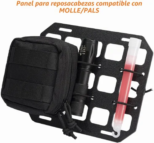 Vista 3 de TACNEX Organizador de Reposacabezas de Automóvil Panel MOLLE para Respaldo de Asiento de Vehículo Bolsa EDC Funda Portaherramientas Soporte