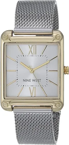 Vista 5 de Nine West - Reloj de pulsera de malla para mujer Dorado