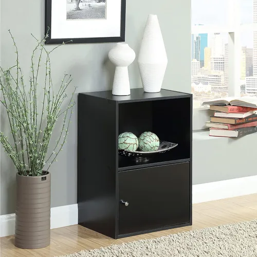 Vista 2 de Convenience Concepts Xtra Storage, armario de 1 puerta, color negro