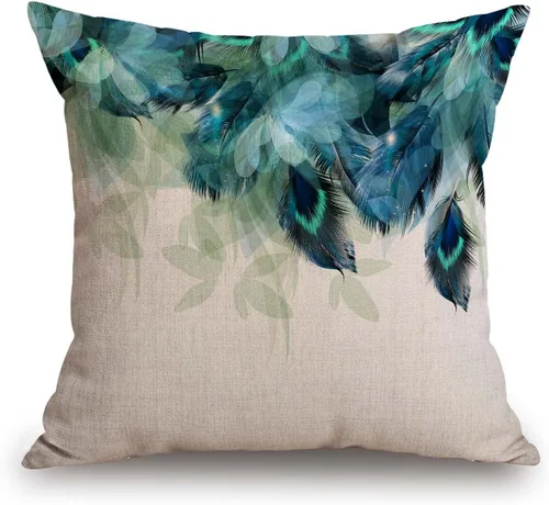 Vista 12 de TSSOHU Funda de almohada de granja de 18 x 18 pulgadas, funda de almohada tropical, hojas de palma tropical, Hawaii, selva, fundas de almohada Tss11