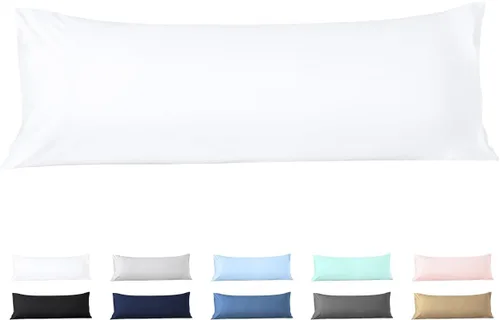 Vista 19 de Beddingstar - Funda de almohada con cierre de cremallera, 1 funda de almohada corporal de 500 hilos, 100 % algodón egipcio puro