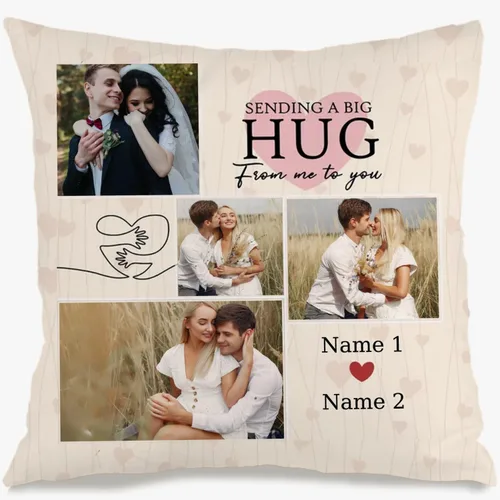 Vista 9 de Customizable Pillowcase with 6 Images and Text Dedicated to Mom, Decorative Cushion offering a Warm Gift for Anniversaries Birthdays Christmas or 6