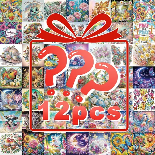 Vista 10 de AiYuanzsh Paquete de 10 kits de pintura de diamante cuadrado 5D para adultos, kits de arte de diamantes cuadrados de taladro completo, paisaje
