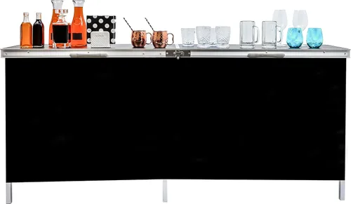 Vista 2 de Trademark Innovations Mesa de bar negra portátil