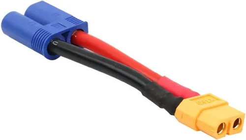 Vista 6 de 2 pares EC5 a XT60 conector macho hembra adaptador de conversión de enchufe con 2.0 in 12 AWG cable de alambre para RC Hobby Modelo FPV Drone Car