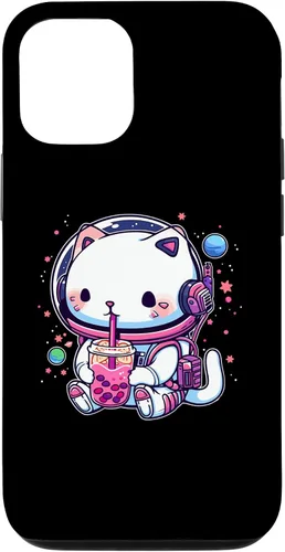 Vista 26 de iPhone 16 Kawaii Cat Bubble Boba Tea In Space Astronaut Anime Girls Case