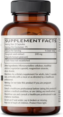 Vista 2 de Futurebiotics Fenogreco Extra Strength Apoya la Buena Salud y el Bienestar en General, Sin OGM, 150 Cápsulas Vegetarianas