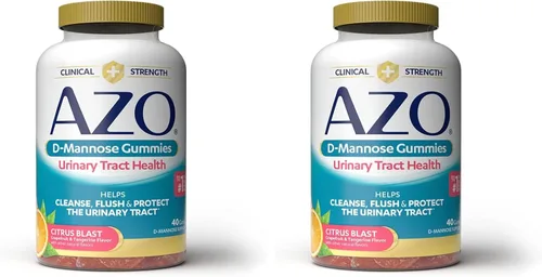 Vista 7 de AZO Gomitas D Manosa para la salud del tracto urinario, 40 unidades, fuerza clínica de 2000 mg, ayuda a limpiar, enjuagar y proteger, marca número 1