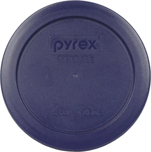 Vista 3 de Pyrex (3) 7202-PC 1-Cup, (3) 7200-PC 2-Cup, (2) 7201-PC 4-Cup, y (2) 7402-PC 6/7-Cup Tapas de almacenamiento de alimentos en azul y azul Cadete