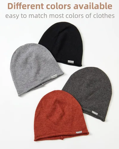Vista 4 de Hreibewie - Gorro de punto para mujer, gorro de invierno de punto, suave, cálido, unisex, para hombre