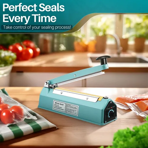 Vista 2 de Flexzion Impulse Sealer for Plastic Bags, 8 Inch, 300W, Adjustable Timer