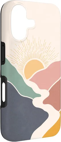 Vista 3 de Boho Sun Mountains Retro Vintage Aesthetic Sunrise Art Phone Case for iPhone 17