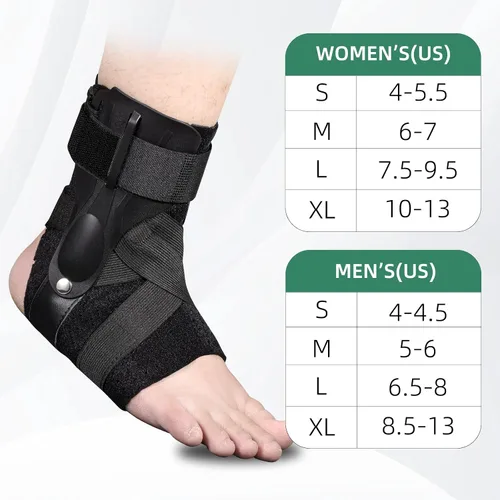 Vista 4 de Tobillera transpirable para lesiones deportivas, esguince para lesiones de ligamentos y tobillos inestables, soporte de tobillo y estabilizador