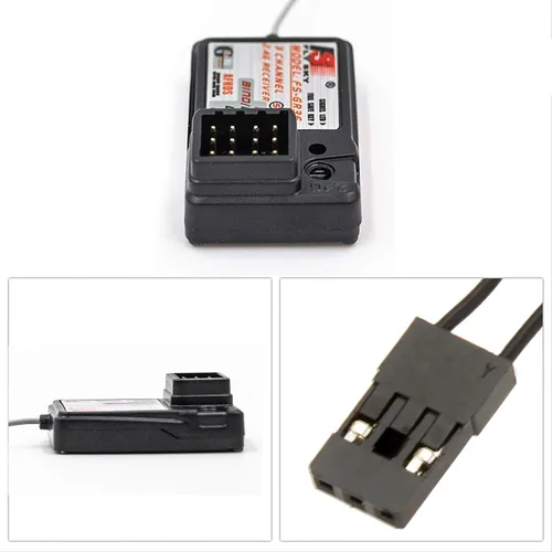 Vista 5 de GoolRC 2 receptores Flysky FS-GR3E, AFHDS 2.4GHz 3 canales receptor compatible con Flysky FS-GT2 FS-GT2B FS-GT3B FS-GT3C FZ-IT4S RC Transmisor