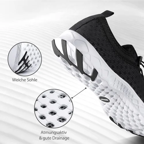 Vista 2 de SEEKWAY Zapatos de agua para hombre y mujer, secado rápido, zapatos acuáticos descalzos, playa, caminar, kayak, canotaje, deportes acuáticos SP006