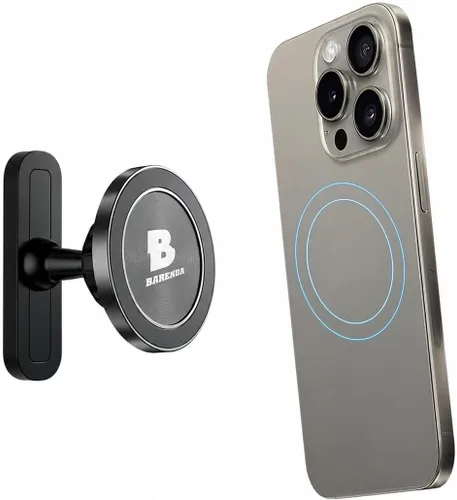 Vista 8 de Soporte magnético para teléfono para gimnasio con imán N52 y clip seguro, fuerte soporte magnético para teléfono para todos los teléfonos, se fija a