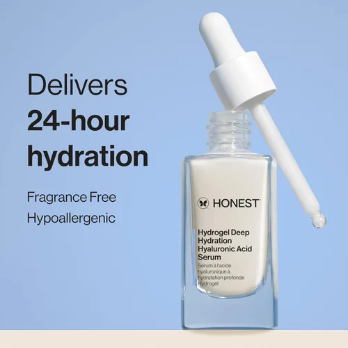 Vista 3 de Honest Beauty Paquete de hidrogel Crema de hidrogel hidratante + suero de ácido hialurónico de hidratación profunda Suave para pieles sensibles