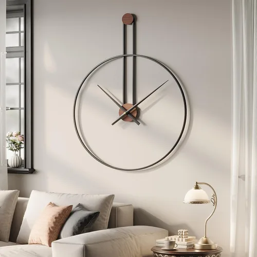 Vista 63 de Cuspin Reloj de pared de 24 pulgadas con engranajes, reloj de metal