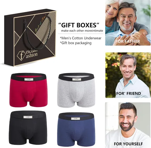 Vista 2 de Men's Underwear Briefs boxer sports Trunks Pouch Moisture Wicking Boxer Short Underpants for men Gift Box