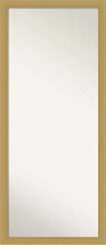 Vista 8 de Amanti Art Espejo de longitud completa no biselado (64.75 x 28.75 pulgadas), elegante marco de miel cepillada, espejo de piso, espejo de pared