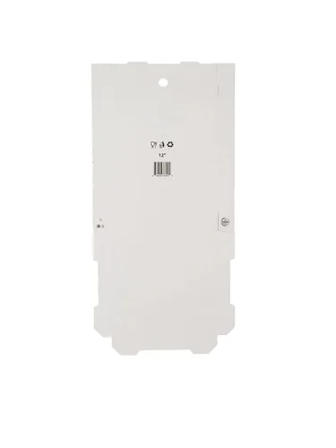 Vista 6 de 12" x 12" x 2" Cajas de Pizza de Cartón Blanco Sin Impresión (50 Cajas) - AB-238-1-01