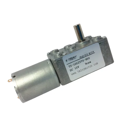 Vista 2 de BEMONOC Motor reductor de tornillo sin fin de motor de alto par de 12 V 9 RPM con caja de engranajes de metal