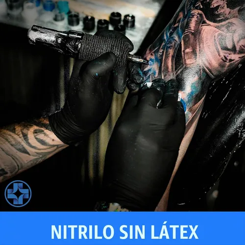 Vista 3 de Saniderm - Guantes de tatuaje de nitrilo XS - 4.5 mil caja de 100