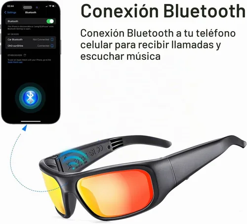 Vista 2 de OHO Sport - Gafas inteligentes de oreja abierta, gafas de sol Bluetooth