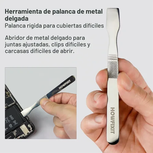 Vista 5 de HowFixit Kit de herramientas de apertura electrónica 12 en 1, juego profesional de spudger antiestático con herramientas de palanca de plástico