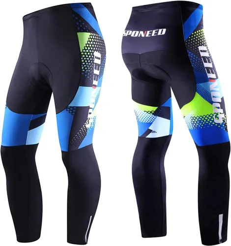 Vista 2 de Cycling Pants for Men Road Bike Compression Tights Winter Biking Bottoms with Padding UV Proof