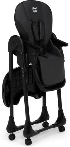 Vista 14 de Little Folks by Delta Children 2-in-1 SlimFold High Chair for Babies and Toddlers, Black Negro