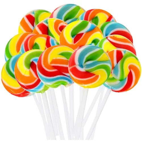 Vista 4 de Snacktery Paletas de corazón – 24 paletas de San Valentín en forma de corazón – Lechones de San Valentín arcoíris – Ventosas envueltas