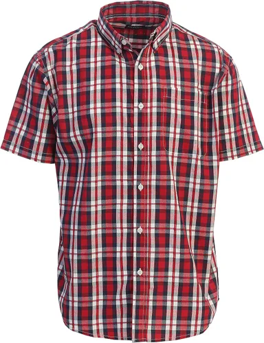 Vista 31 de Gioberti Men's Casual Plaid Button Down Short Sleeve Shirt 1162 - Royal / Negro / Gris