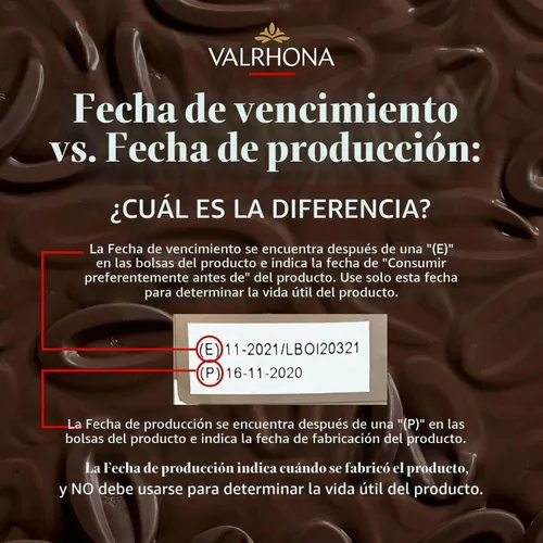 Vista 8 de Valrhona Premium French Barras de Chocolate Negro para Hornear (Feves). Clásico GUANAJA 70% Cacao. Fácil de Derretir. Fácil de Picar. Intenso