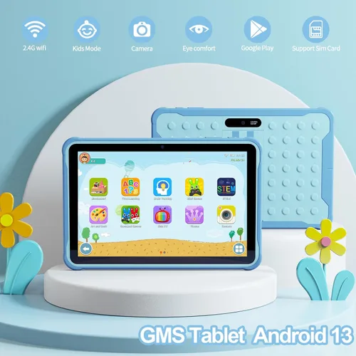 Vista 5 de PRITOM Android 13, tablet infantil de 10 pulgadas, control parental, 6000 mAh, procesador de cuatro núcleos, 2 GB de RAM, 64 GB de ROM, pantalla