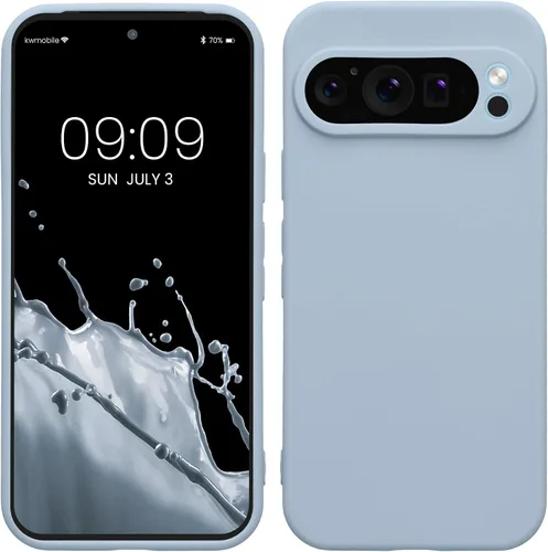 Vista 157 de kwmobile Funda compatible con Google Pixel 9 - Funda protectora delgada de TPU para teléfono - Acabado mate suave - Piedra antigua