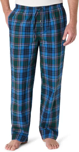 Vista 7 de Amazon Essentials Pantalón de pijama tejido de corte recto con bolsillos para hombre Tartán mezcla de óxido burdeos